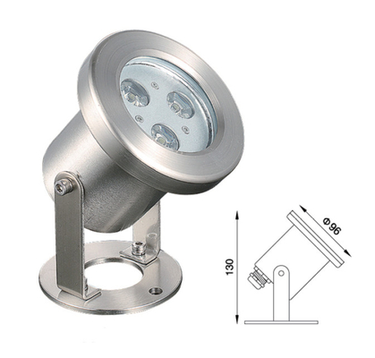 matériel superbe imperméable de l'éclat 304SS de la lumière IP68 AC/DC12V de tache de 3W LED