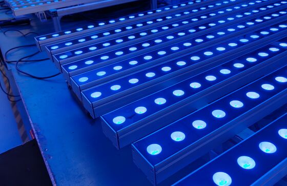 Projecteurs muraux LED 18-48W avec mode de contrôle marche/arrêt ou DMX512, adaptés à des températures de fonctionnement de -10°C à 40°C