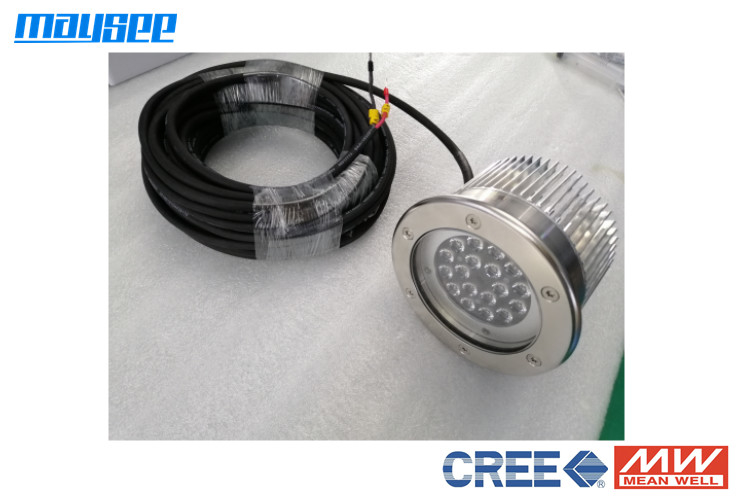 lumière d'inondation de l'acier inoxydable LED de 18W 2400lm IP68 imperméable avec le radiateur pour le bateau