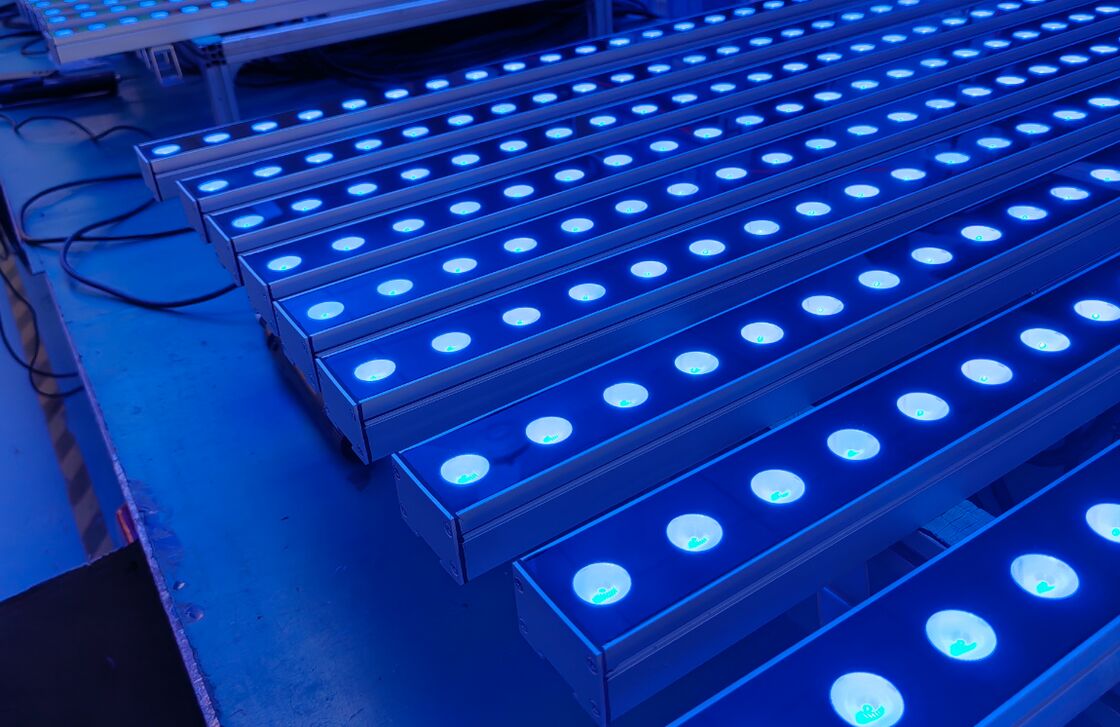 Projecteurs muraux LED 18-48W avec mode de contrôle marche/arrêt ou DMX512, adaptés à des températures de fonctionnement de -10°C à 40°C